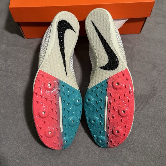 Nike Zoom Mamba 5 Track Racing Running Spikes Size 12.5 Mens White NIB - Picture 4 of 8